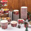 50 PCS Christmas Snack Bowls Christmas Paper Ice Cream Cups 9 oz Disposable Treat Dessert Bowls Red and Black Plaid Snack Paper Cups for Holiday Treat Dessert Cakes Candy Party Supplies view 4