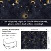 12 Sheet Galaxy Wrapping Paper Black Night Sky Gift Wrap Bulk Moon Star Decorative Craft Art Paper for Birthday Wedding DIY Wrapping Supplies, 19.7 x 27.6 inch view 2