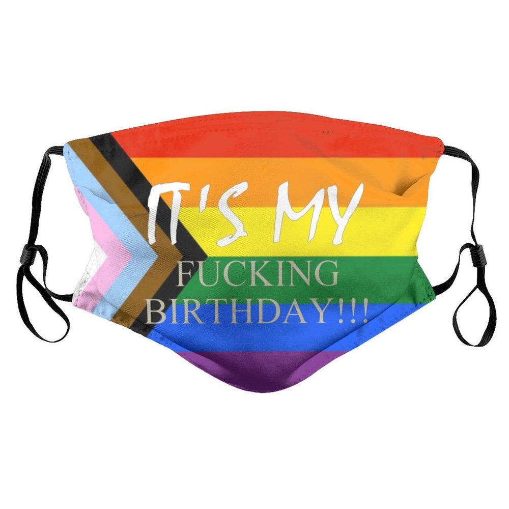 It's My Fucking Birthday Face Mask Adult Reusable Dust Masks Outdoor Black