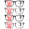 SIGVAN 4 Pack Progressive Multifocus Reading Glasses for Women Men Blue Light Blocking Spring Hinge Computer Readers (4 Mix, 1.5) view 1