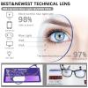 SIGVAN 4 Pack Progressive Multifocus Reading Glasses for Women Men Blue Light Blocking Spring Hinge Computer Readers (4 Mix, 1.5) view 4