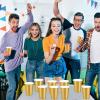cssopenss 120 pcs Gold plastic cups 16 oz Carnival plastic Disposable Cups gold Party Cups for drinking Tastings served Snacks Barbecues Picnics view 3