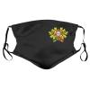Coat of Arms of Portugal Face Mask Adult Reusable Dust Masks Outdoor Black view 1