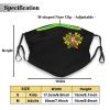 Coat of Arms of Portugal Face Mask Adult Reusable Dust Masks Outdoor Black view 2