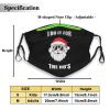 I Do It for The Ho's Funny Christmas Face Mask Adult Reusable Dust Masks Outdoor Black view 2