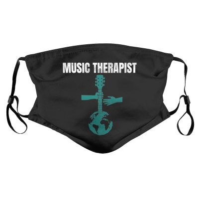 Music Therapist Appreciation Gifts Music Therapy Face Mask Adult Reusable Dust Masks Outdoor Black