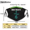 Music Therapist Appreciation Gifts Music Therapy Face Mask Adult Reusable Dust Masks Outdoor Black view 2