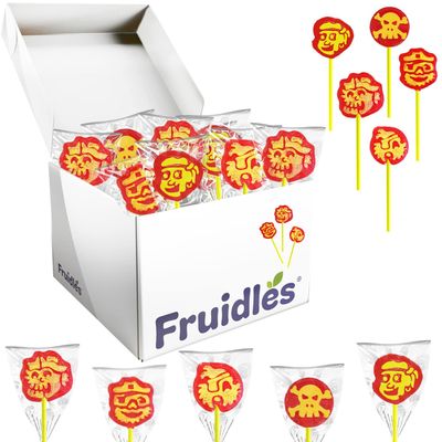 Fruidles Halloween Pirate Tattoo Lollipop Suckers Candy, Great for Goody Party Bag Fillers, Individually Wrapped (30 Pounds)