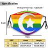 Resist United Muslim LGBTQ Pride Flag Face Mask Adult Reusable Dust Masks Outdoor Black view 2