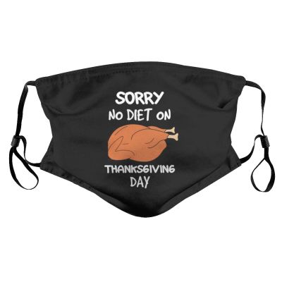 Thanksgiving Face Mask Adult Reusable Dust Masks Outdoor Black