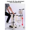 AoForce Patient Lift Transfer Chair, Transfer Chairs for Elderly, with 180 Split Seat & Potty, for Disabled and Elderly, Full Body Waterproof Bedside Commode Chair (Size : Pedal Hydraulic Lift-A) view 2
