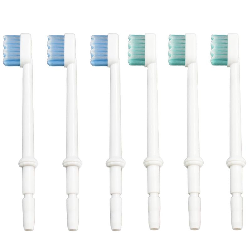 Replacement Tips for Waterpik Aquarius Water Flosser, Compatible with Waterpik Water Flossers Toothbrush Replacement Heads (6 Brush Head Tips)