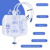 10 Packs Urinary Drainage Bag with Anti-Reflux Chamber, Adult Urine Bag with 2000 mL Volume, Professional Urinary Bag for Home and Hospitals Health Aids view 2