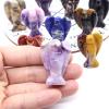 5pcs Natural Crystal Guardian Figurine Amethyst Rose Quartz Stone Craft Gift Home Decor Ornaments view 2