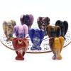 5pcs Natural Crystal Guardian Figurine Amethyst Rose Quartz Stone Craft Gift Home Decor Ornaments view 4
