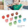 12Pcs Fruit sty1e Crystal Stone Pendants, 6 Colors Glossy Healing Stones for Personally Constructed Jewelry Craft view 2