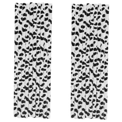 60pcs Cow Theme Disposable Straws Biodegradable Straws for Showers Birthdays and Farm Parties Smooth Design Safe for Drinking Party Decoration