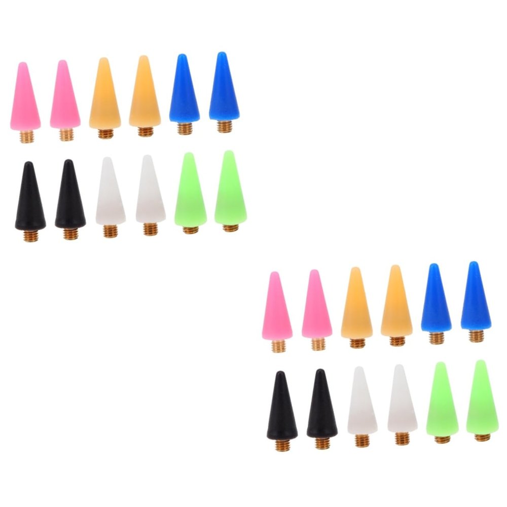 Beavorty 24pcs Nail Art Tool Replacement Wax Tips for Dotting Pen Multi-Color Easy to Install Nail Rhinestones Picker for Decoration
