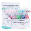104 Pack Bulk Toothbrushes w/Cover Caps, Individually Wrapped Disposable Travel Toothbrush, Value Size, Long Lasting 3+ Months, Med-Soft Manual Teeth Brush Bristles, 4 Colors (Red Green Blue Pink) view 1