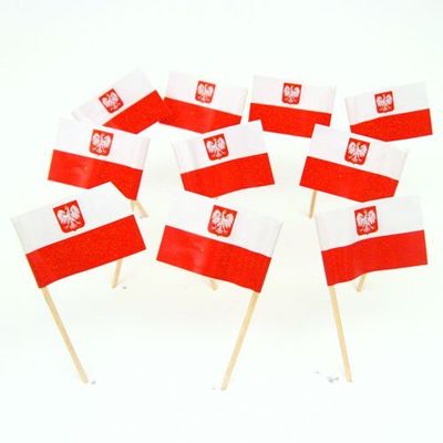 Polish Poland 2.5" Mini Flag Toothpicks (500)