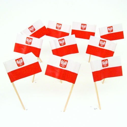Polish Poland 2.5" Mini Flag Toothpicks (500)