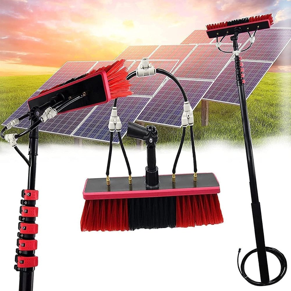 ZXSYYDS Water Fed Pole Kit, 12-36 Foot Window Cleaning Water Fed Poles,Solar Panel Cleaning Equipment,Aluminum Outdoor Window Cleaner Hose,Cleaning Tool for Window Glass, Solar Panel,9m/30FT