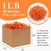 Corlcol 1LB Crinkle Cut Paper Shred Filler for Gift Box Bag and Basket On Halloween(Orange) view 2