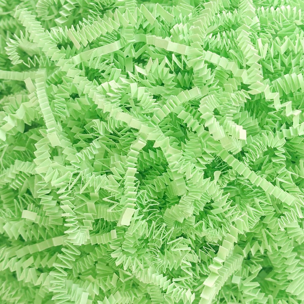 Corlcol 1LB Crinkle Cut Paper Shred Filler for Gift Box Bag and Basket On Easter Day(Light green)