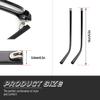 1 Pair Glasses Replacement Arms TR90 Plastic Frame Arms Flat Tooth Double Teeth and Multifunctional 3 in 1 Screwdriver for Glasses, SunglassesWidth 5mmGlossy Black view 2
