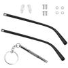 1 Pair Glasses Replacement Arms TR90 Plastic Frame Arms Flat Tooth Double Teeth and Multifunctional 3 in 1 Screwdriver for Glasses, SunglassesWidth 5mmFrosted Black view 1
