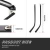 1 Pair Glasses Replacement Arms TR90 Plastic Frame Arms Flat Tooth Double Teeth and Multifunctional 3 in 1 Screwdriver for Glasses, SunglassesWidth 5mmFrosted Black view 2