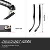 1 Pair Plastic TR90 Glasses Replacement Arms Flat Tooth Double Teeth and Multifunctional 3 in 1 Screwdriver for Glasses, SunglassesWidth 6.5mmGlossy Black view 2