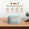 ANJANK White Noise Sound Machine Alarm Clock with Bluetooth Speaker, 21 Relaxing Sounds, 7 Night Lights,0-100% Dimmer/Sleep Timer/30-Level Volume Control,Sound Machine for Kids Adults Sleeping,Bedroom view 2