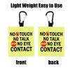No Touch No Talk No Eye Contact Alert Hanging Patch Caution Stop Dog Alert Hanging Patches Nervous Dog (No Eye Contact -D) view 3