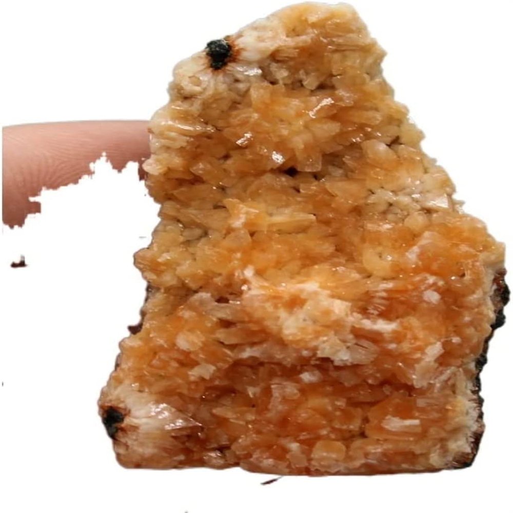 AMHIL Minerals Stones Natural Orange Apophyllite Crystal-Mineral Rehearsal-or-Crystal Stones and Crystals Quartz Crystal Stones Decoration