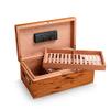 Humidor Cedar, Cigar Humidor, with Humidifier and Hygrometer Cigars Box Set, Durable, Elegant Wood Design, Portable, Perfect for 50 Cigars view 2
