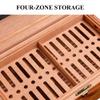 Humidor Cedar, Cigar Humidor, with Humidifier and Hygrometer Cigars Box Set, Durable, Elegant Wood Design, Portable, Perfect for 50 Cigars view 4