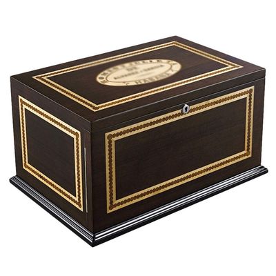 Humidors 120 Cigars Cooler Three-Tier Cigar Box Pine Cigar Box Moisturizing Cabinet Piano Paint Built-in Hygrometer Humidifier