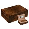 Cigar Humidor Box Walnut Finish High Gloss with Cigar Hygrometer Humidifier and Cedar Tray 1 Dividers Holds Up to 50 Cigars view 1