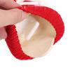 1L Hot Water Bottle, Soft Rubber Pain Thermal Hot Water Bag with Ribbon Design for Neck Waist Abdomen (White Heart) view 4