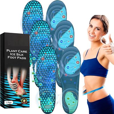 3Pairs Plant Care Ice Silk Foot Pads, Frost Feet Plant Care Ice Silk Insoles