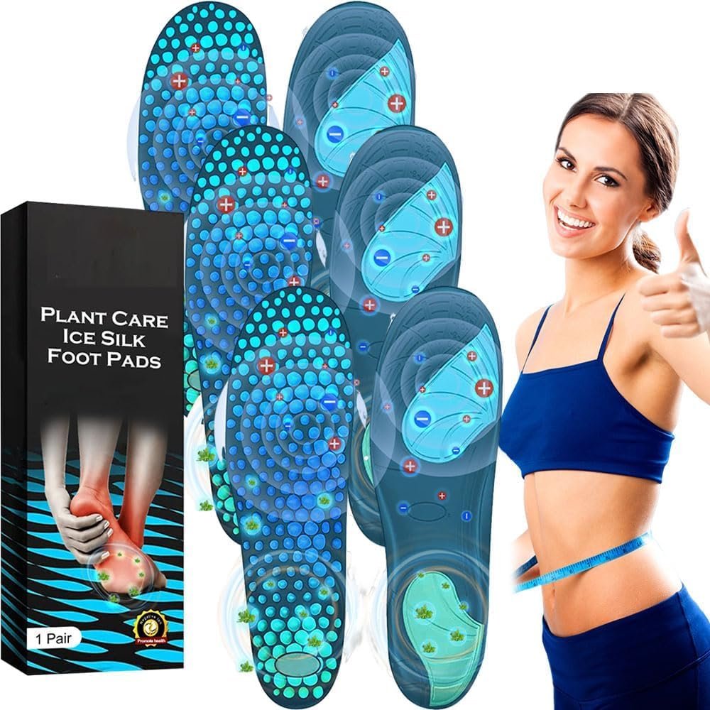 3Pairs Plant Care Ice Silk Foot Pads, Frost Feet Plant Care Ice Silk Insoles