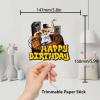 Gold Glitter Sound DJ Happy Birthday Cake Topper Cheer to Rock and Roll Music Theme Decor Supplies Men Women Boys Girls Birthday Party Decorations view 2