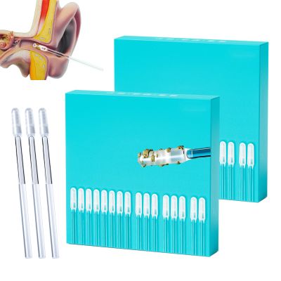 FETNHU Reusable Sticky Ear Pick, Gizmodern Reusable Sticky Ear Pick, Adhesive Ear Cleaner Tool Set for Ear Cleaning (L-2 Box/48pcs)