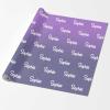 MyPupSocks Custom Text Wrapping Paper Purple, Personalized Name Gift Wrap Paper Funny Wrapping Paper Roll 58x23 for Boys Girls Kids Birthday Christmas Winter Holiday 3 Rolls view 2