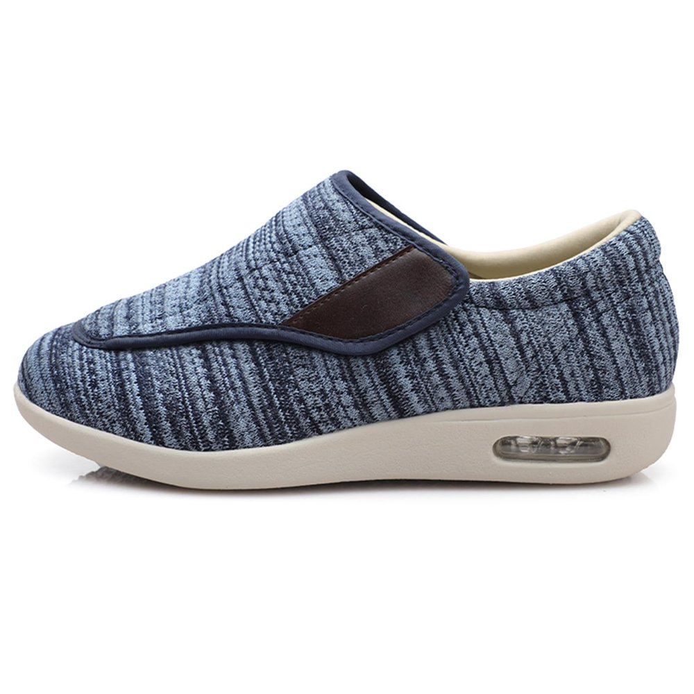 IRCHA Diabetic Shoes for Men Women,Extra Wide Width Non Slip Orthopedic Diabetic Shoes for Elderly Adjustable Lightweight Sneakers with Removable Memory Foam Insoles,Light Blue,53 EU