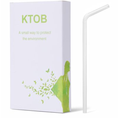 100 Count 100% Plant-Based Compostable PLA Straws - Plasticless Biodegradable Flexible Drinking Straws - A Fantastic Eco Friendly Alternative to Plastic Straw