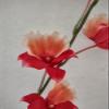 Artificial Miltoniopsis Orchid Stem Coral/Peach view 3
