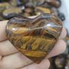 AtkitS Natural Crystal Heart Shape Tigers Eye Gemstone Reiki Healing Stone Crystal Heart Gemstone Gift 1pcs Stones and Crystals view 2