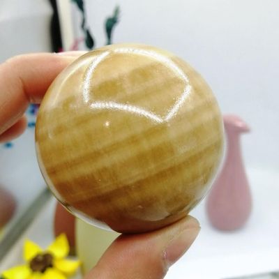 AtkitS Natural Jade Baoding Ball Fitness Handball Quartz Sphere Relaxation Hand Wrist Exercise Massage Therapy Healing